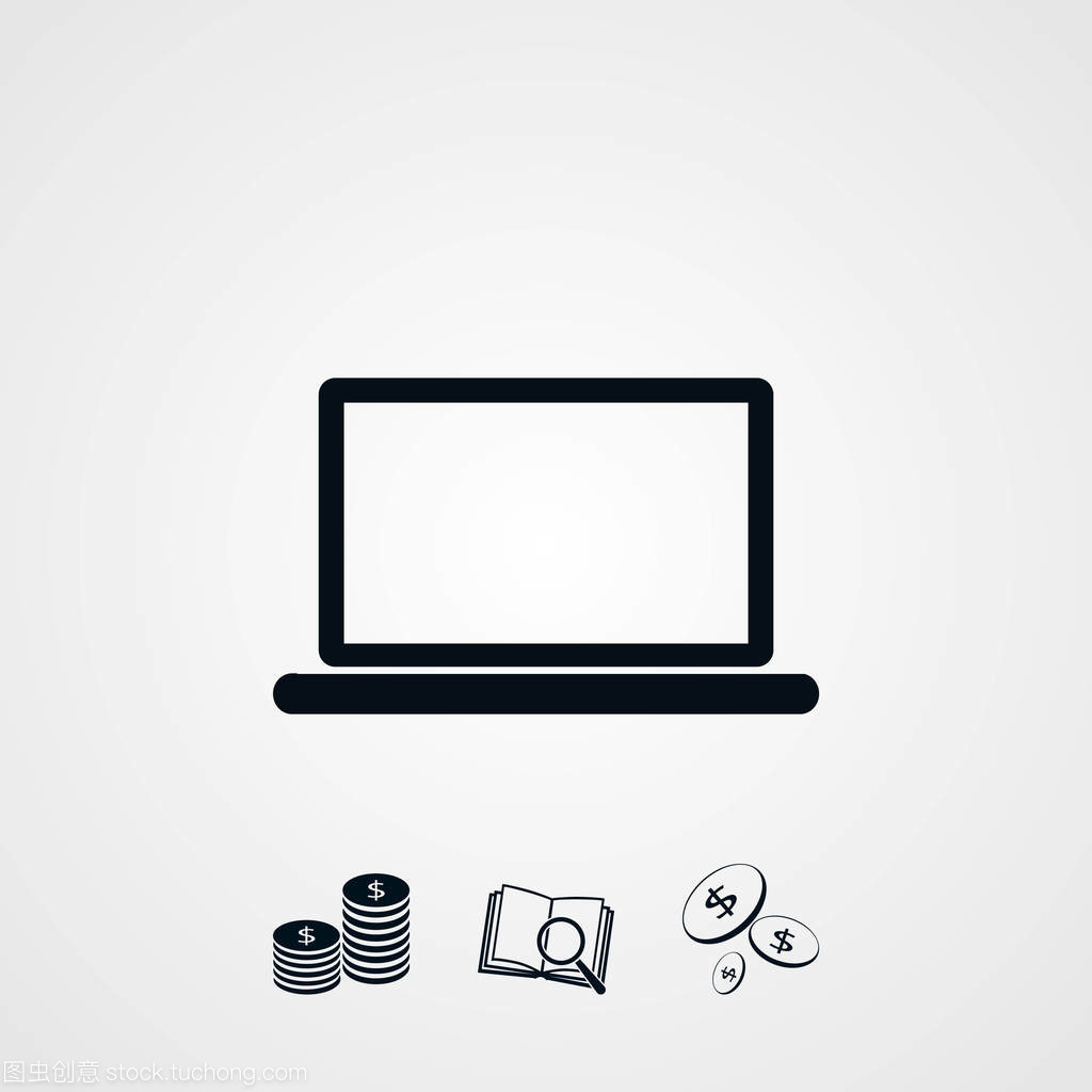 筆記本電腦圖標(biāo) 科技與設(shè)計的矢量之美